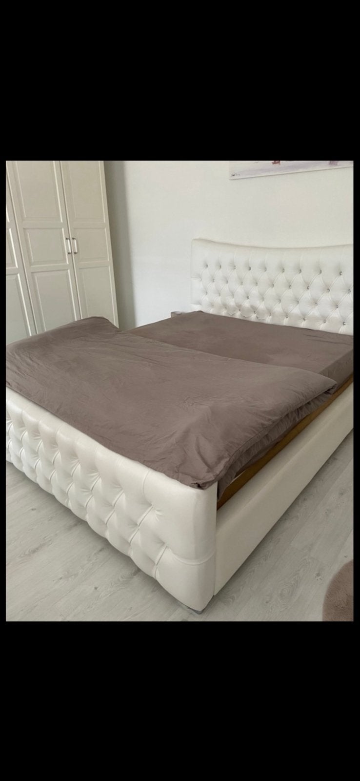 2 persoons bed zonder matras, Ophalen, Overige materialen, Tweepersoons, Zo goed als nieuw
