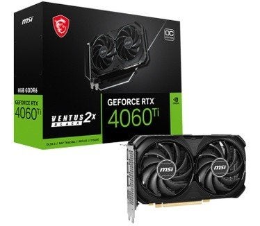 GeForce 4060 Ti VENTUS 2X BLACK 8G OC, Computers en Software, Videokaarten, Zo goed als nieuw, Nvidia, PCI-Express 4.0, GDDR6