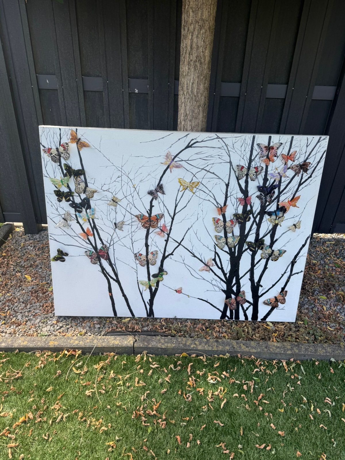 Mooie schilderij met 3D vlinders, Ophalen