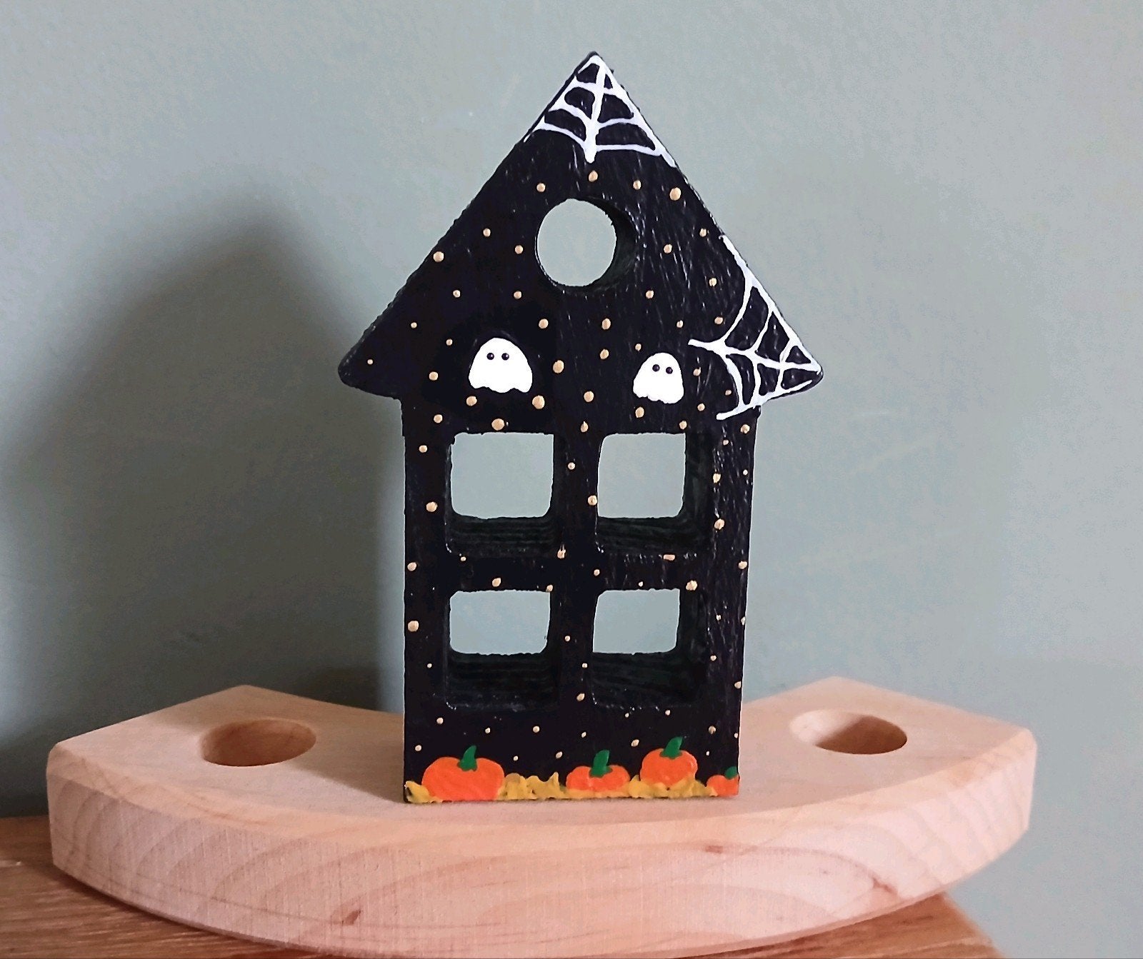 Jaarringsteker halloween herfst huisje, Ophalen of Verzenden, Nieuw
