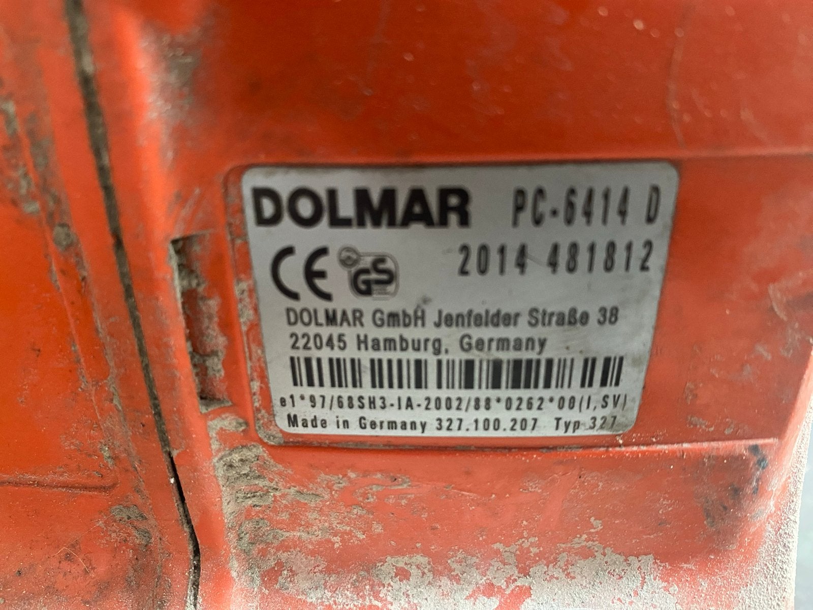 Dolmar PC-6414 D doorslijper, Doe-het-zelf en Verbouw, Ophalen, Gebruikt, 70 mm of meer, Overige typen