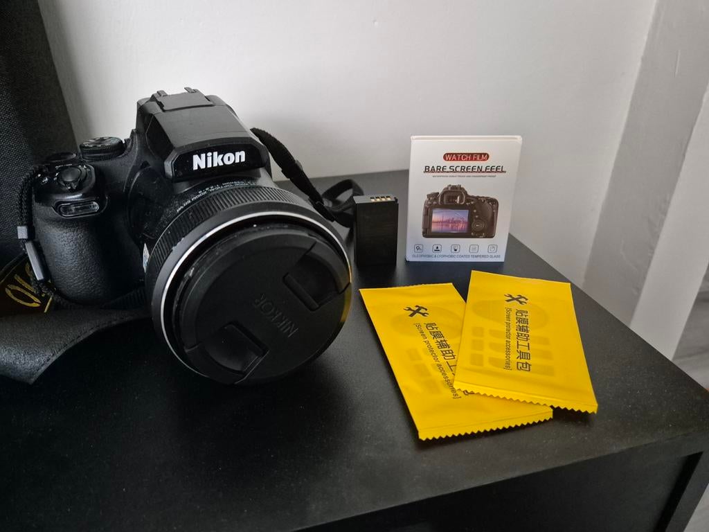 Nikon Coolpix P1000 met zoomprobleem, incl. accessoires, Audio, Tv en Foto, Fotocamera's Digitaal, Gebruikt, Compact, Ophalen of Verzenden