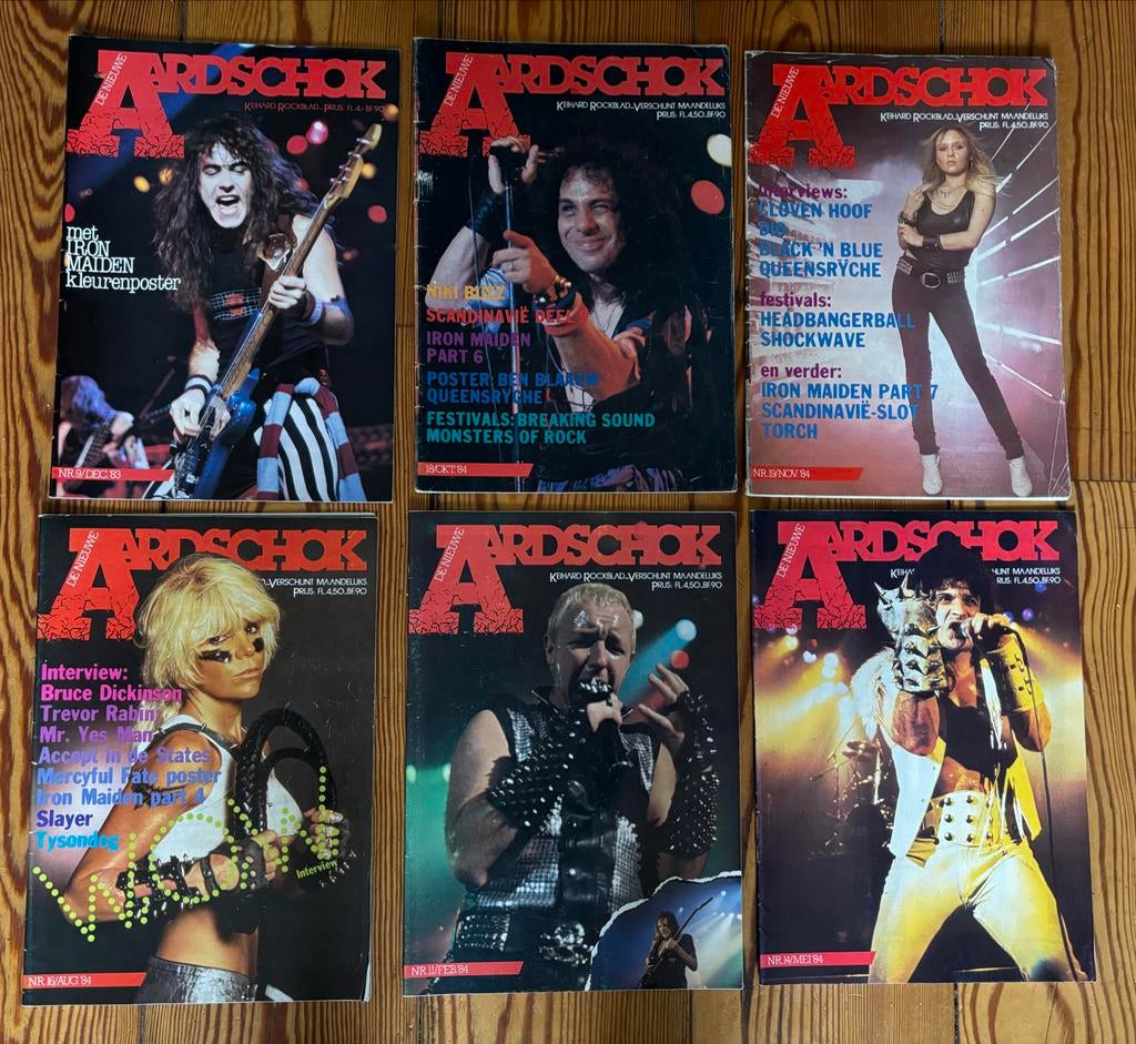 Aardschok magazines Jaren '80 - rock metal tijdschrift, Ophalen of Verzenden, Gelezen, Muziek, Film of Tv