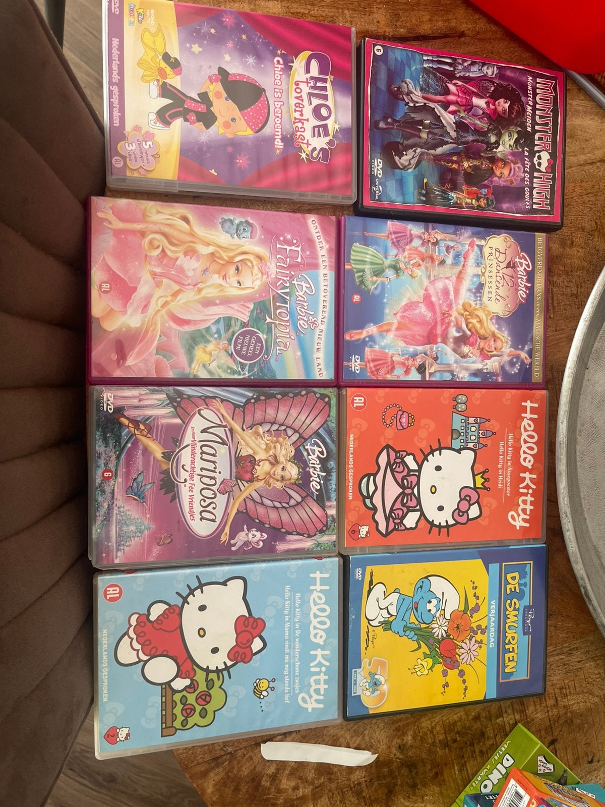 uitgebreide collectie van 8 kinder-dvd's,, Alle leeftijden, Ophalen of Verzenden, Zo goed als nieuw