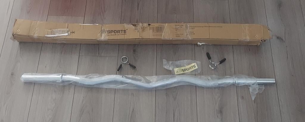 EZ Curl Halterstang 120 cm - Nieuw, Sport en Fitness, Ophalen of Verzenden, Nieuw, Buik, Halterstangen
