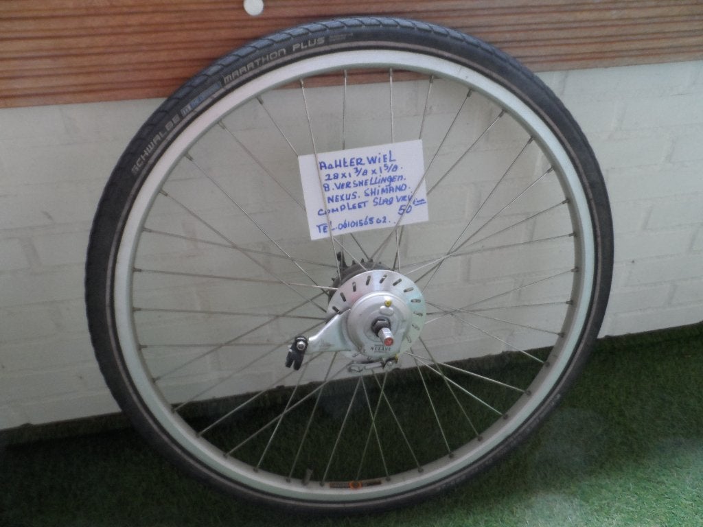 ACHTERWIELen  28X1 3/8 X1 5/8 , 3 en 7 en 8 versnellingen, Ophalen, Zo goed als nieuw, Gazelle, Aluminium