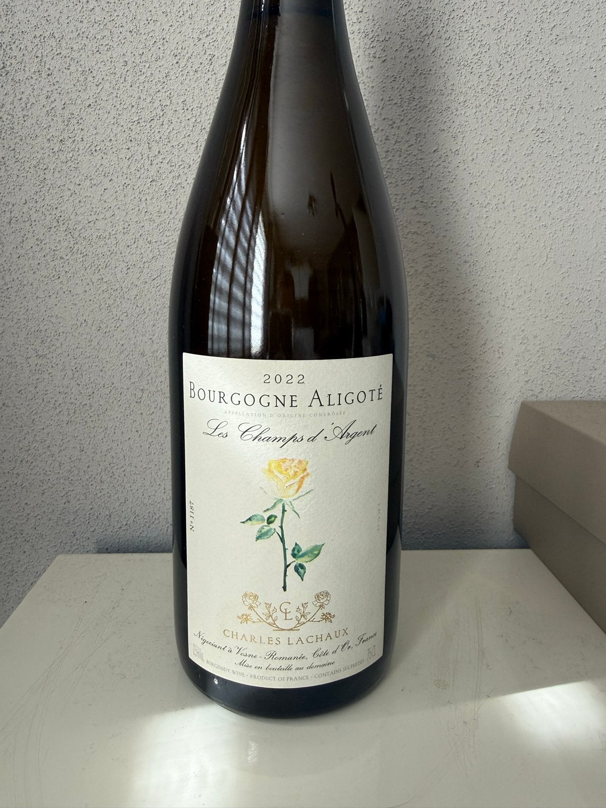 Bourgogne Aligoté 2022 Les Champs d'Argent Charles Lachaux, Verzamelen, Wijnen, Ophalen of Verzenden, Nieuw, Frankrijk, Witte wijn