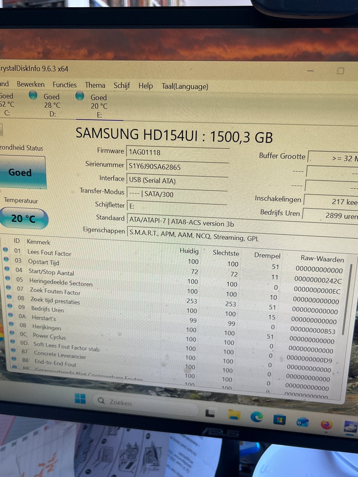 Samsung HD154UI 1.5TB HDD - Intern, SATA, Intern, Gebruikt, Ophalen of Verzenden, Desktop