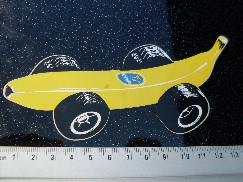 sticker chiquita banaan bananen formule1 f1 racing humor, Verzenden, Zo goed als nieuw, Merk
