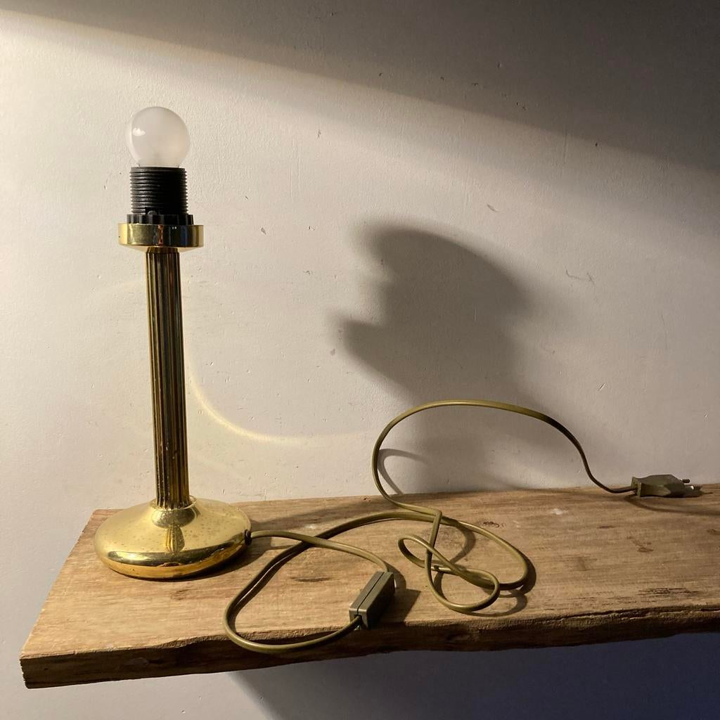 Vintage koperen lampen voet, Ophalen of Verzenden
