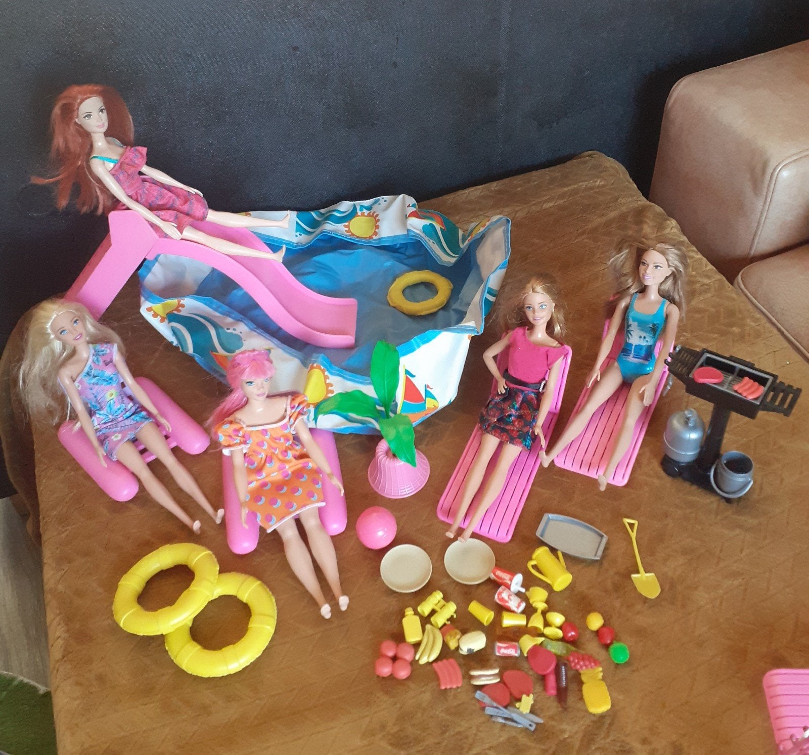 Barbie Zwembad feest set nr 1, Ophalen of Verzenden, Zo goed als nieuw, Barbie