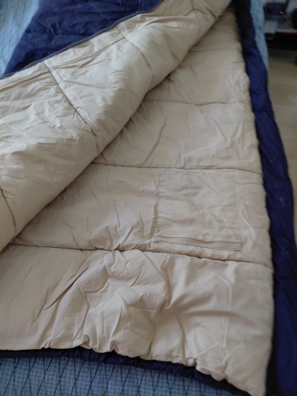 Warme kinderslaapzak 145x60 cm met opbergzak, Ophalen, Zo goed als nieuw