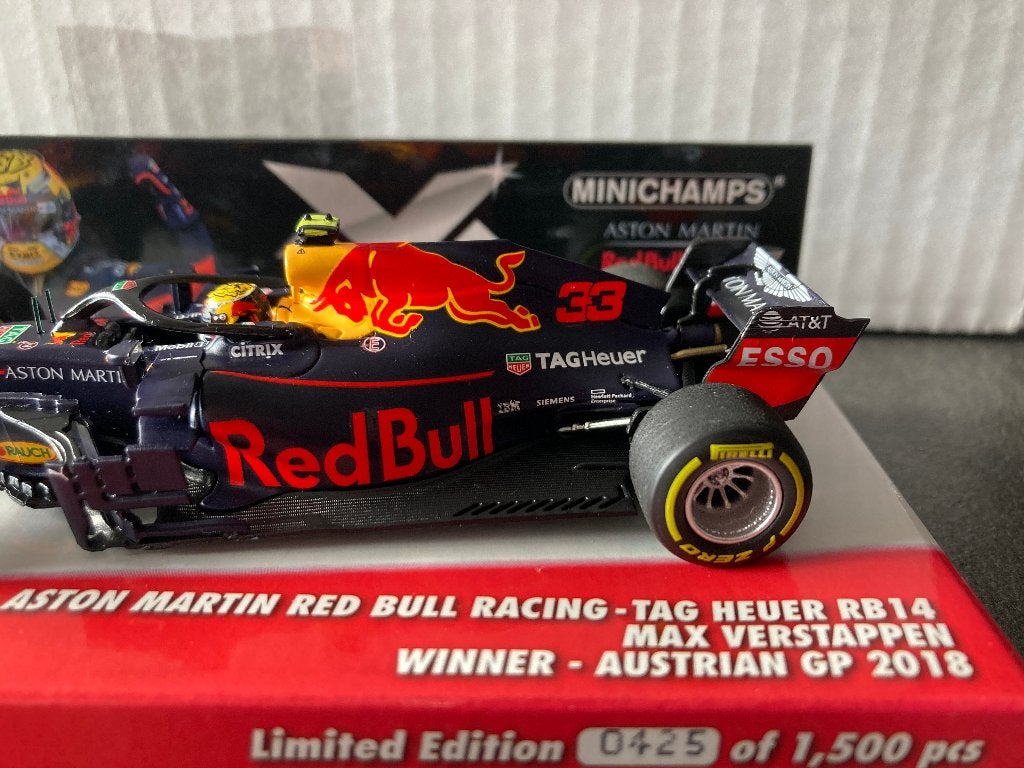 Max Verstappen 1:43 editie 37 Winner Austrian GP 2018 RB14, Ophalen of Verzenden, Nieuw, Formule 1