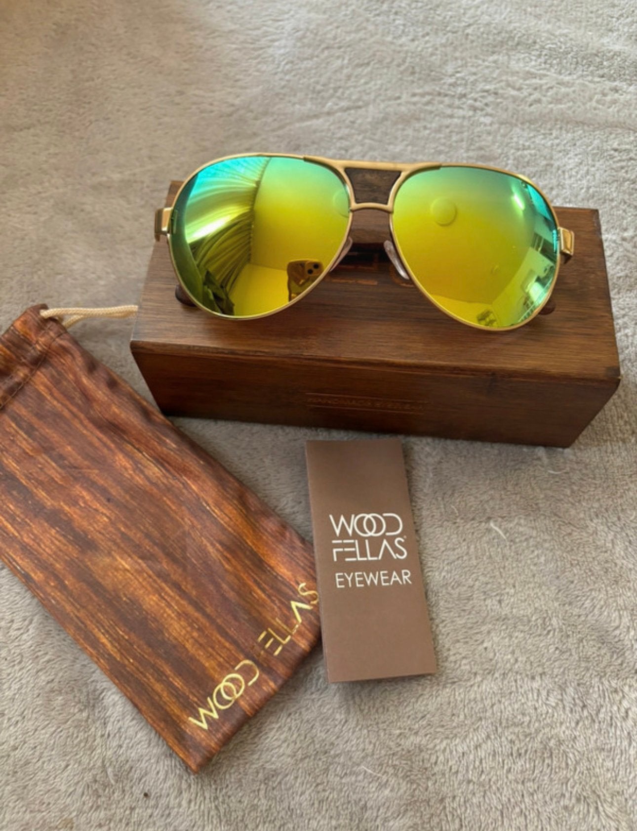 Zonnenbril woodfellas vintage, Ophalen of Verzenden, Zo goed als nieuw, Overige merken