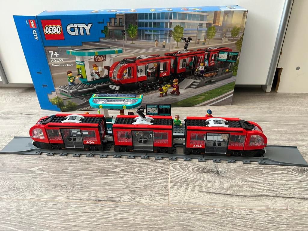 Lego City Rode tram 60423 - Complete set, Ophalen of Verzenden, Zo goed als nieuw, Complete set, Lego