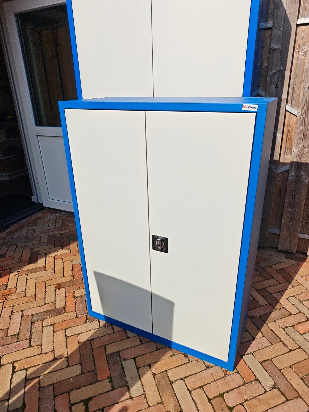 metalen kast met 3 legplanken, Ophalen, Gebruikt
