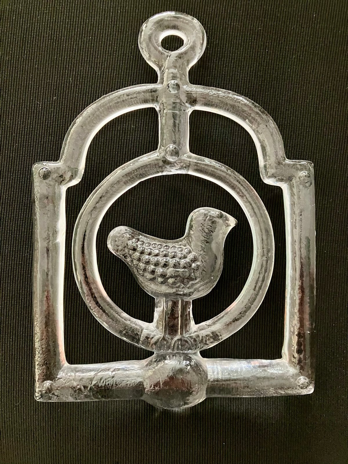 Glazen Raamhanger Vogel 18x26cm, Ophalen of Verzenden, Zo goed als nieuw, Glas, Scandinavisch