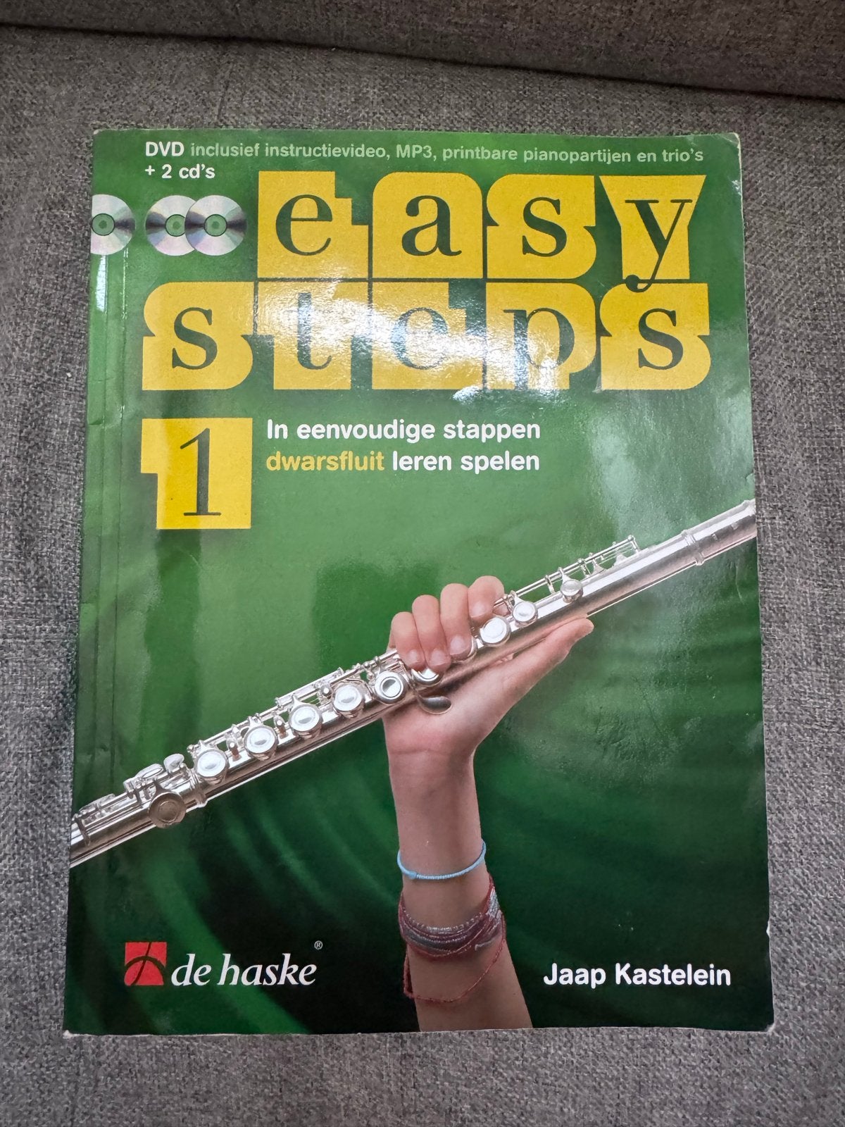 Easy Steps 1 Dwarsfluit Lesboek met CD's - Jaap Kastelein, Ophalen of Verzenden, Gebruikt, Les of Cursus, Dwarsfluit of Piccolo