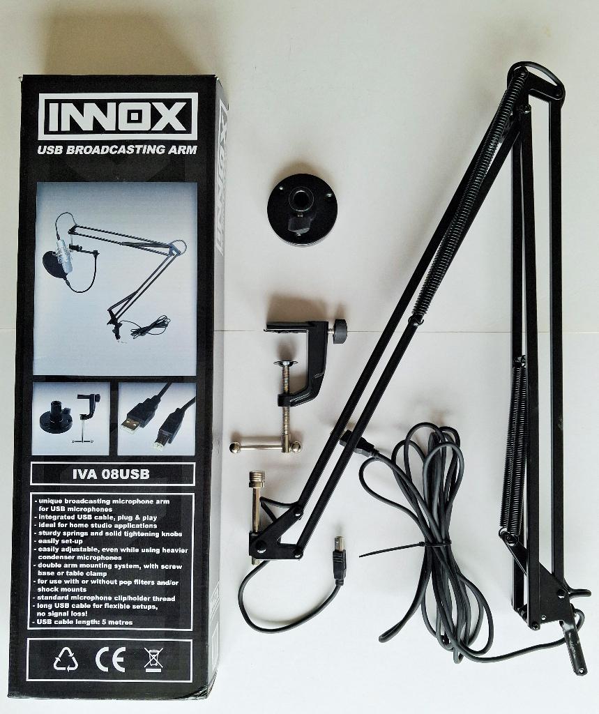 Vrijwel nieuwe INNOX USB-Microfoonarm, Ophalen of Verzenden, Zo goed als nieuw, Studiomicrofoon