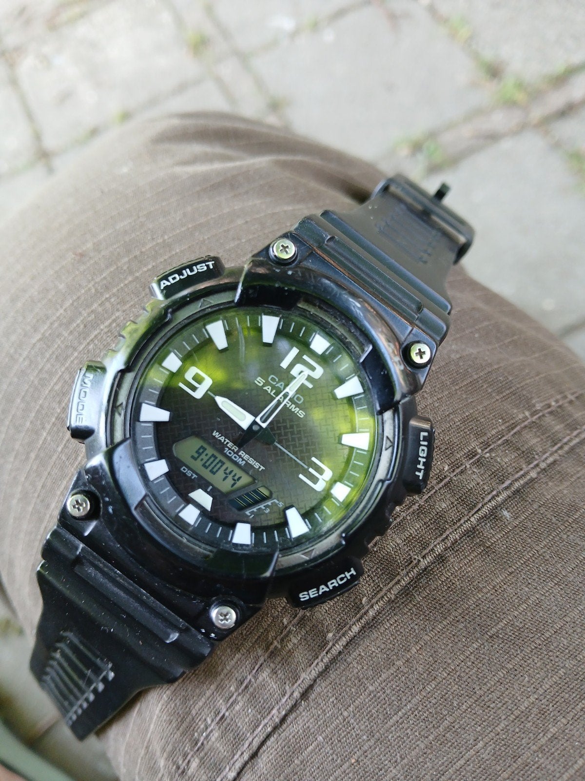 Casio Tough Solar AQ-S810W Herenhorloge - Zwart, Ophalen of Verzenden, Gebruikt, Casio
