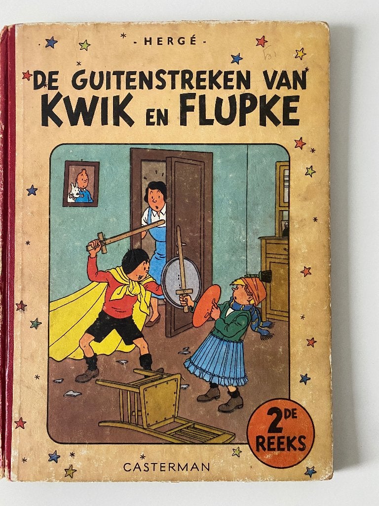 De guitenstreken van Kwik en Flupke - 2e reeks 1949, Boeken, Gelezen, Eén stripboek, Ophalen of Verzenden, Hergé