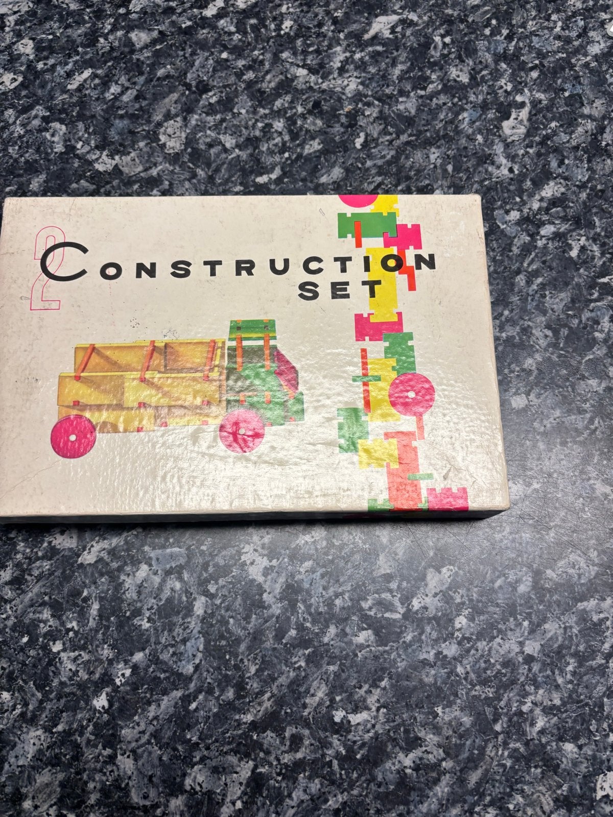 Vintage Constructie Set - Houten Bouwspeelgoed, Kinderen en Baby's, Ophalen of Verzenden, Gebruikt, Bouwen