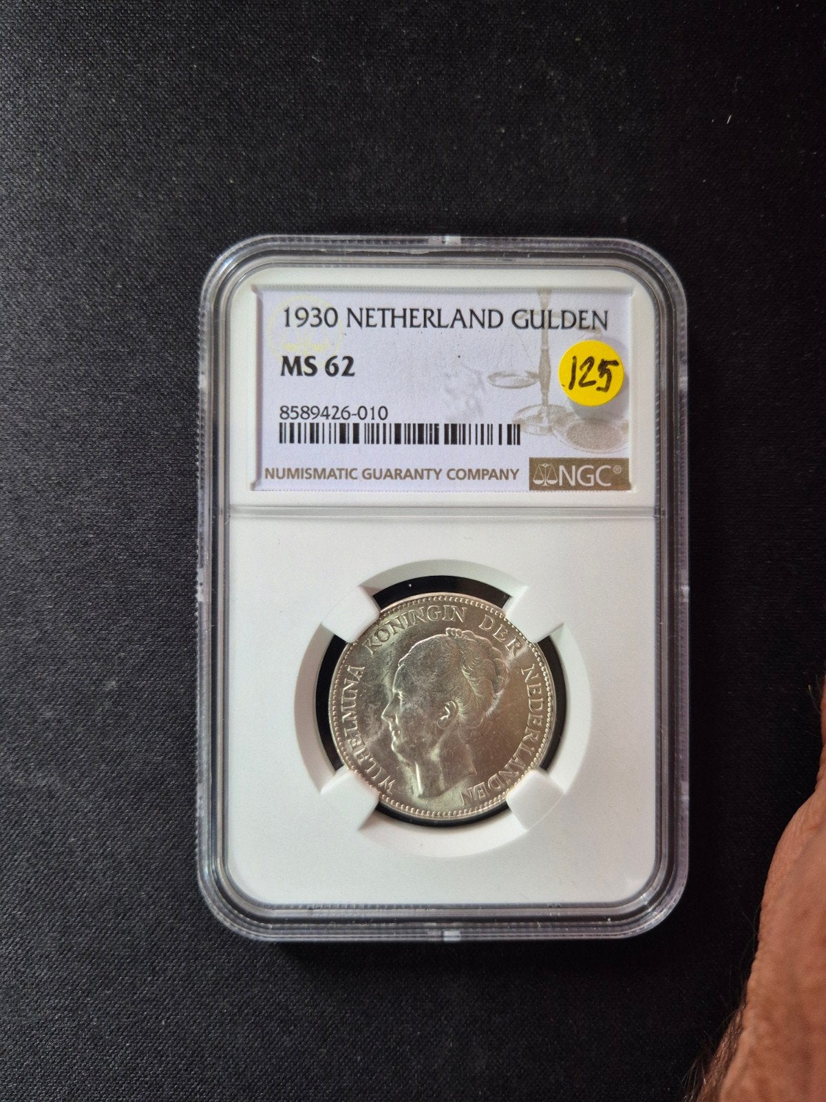 1930 Nederland Gulden MS 62 - Koningin Wilhelmina, Postzegels en Munten, 1 gulden, Zilver, Ophalen of Verzenden, Koningin Wilhelmina