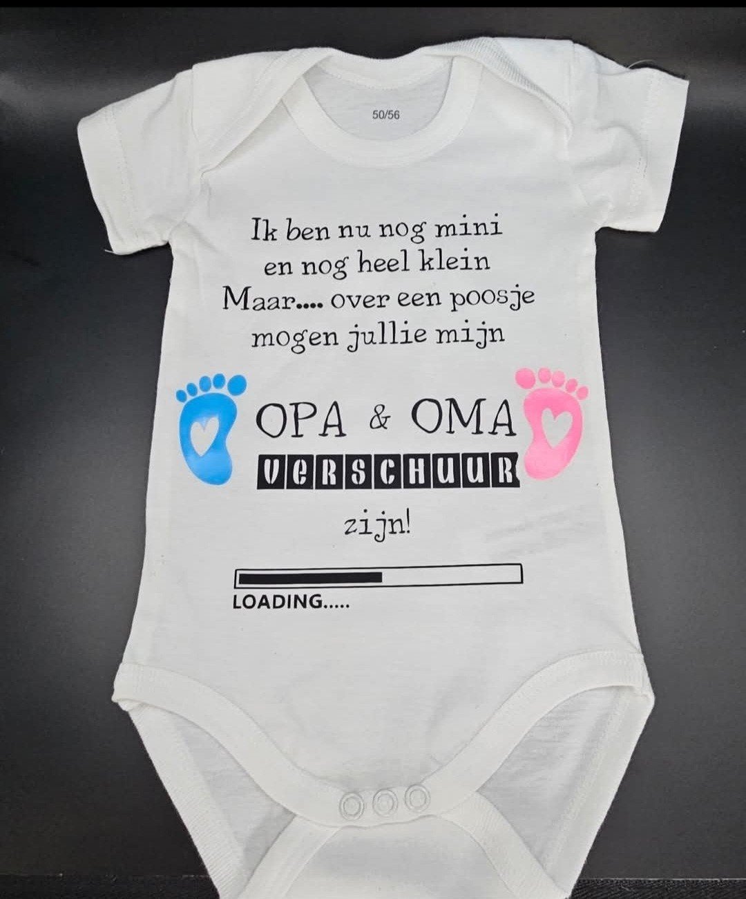 Romper gepersonaliseerd cadeau baby kraam gender reveal, Ophalen of Verzenden, Nieuw