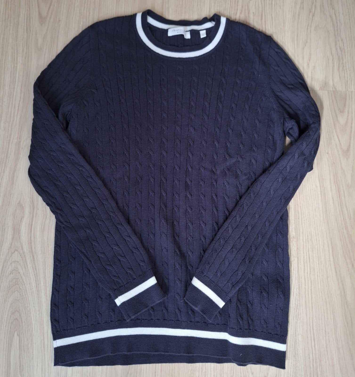 Trui maat L, Maat 38/40 (M), Blauw, Gedragen, Christian berg