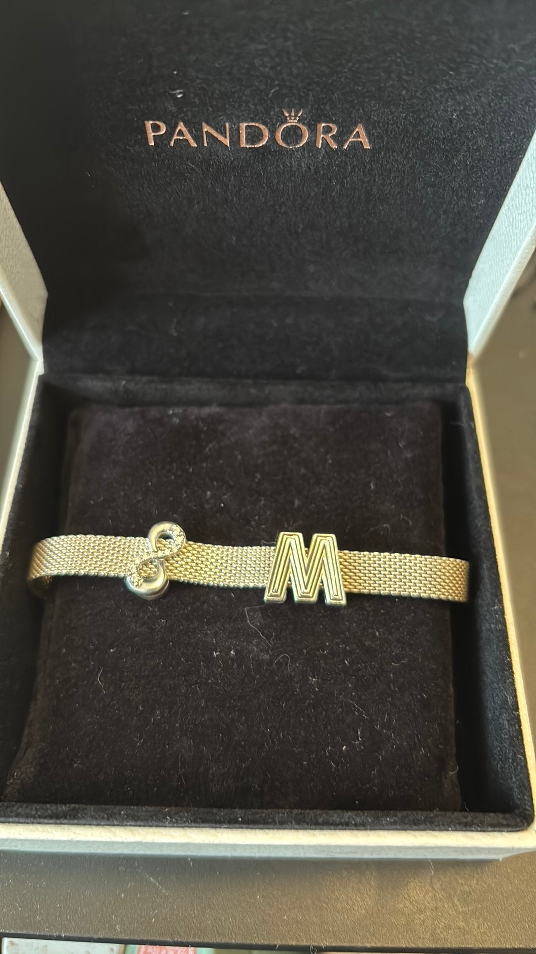 pandora mesh armband, Ophalen of Verzenden, Zo goed als nieuw, Zilver