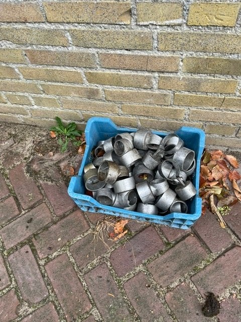 gegalvaniseerd hekwerk, zonder gaas, Ophalen, Gebruikt, 20 meter of meer