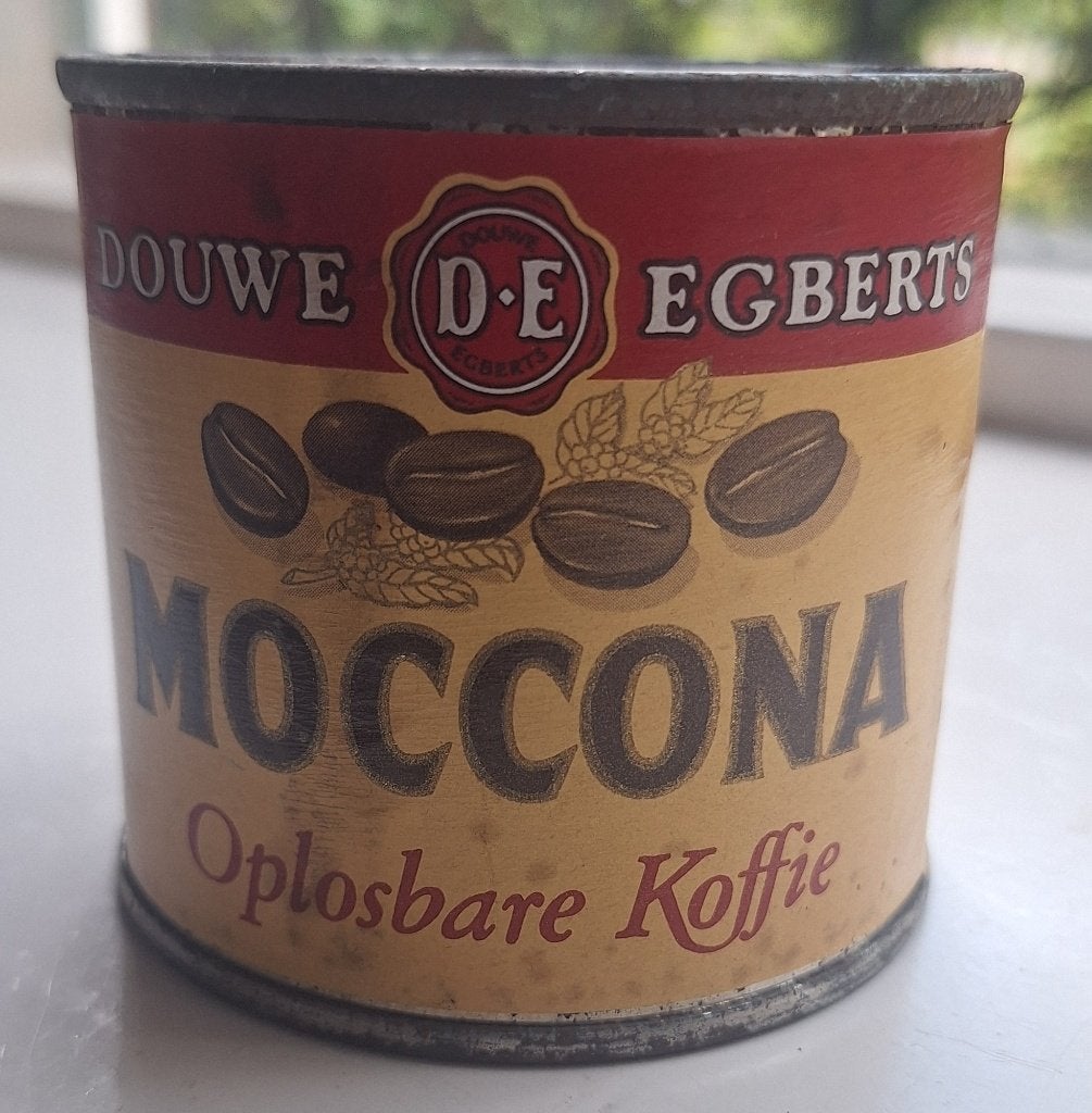 Vintage Moccona oplosbare koffie Douwe Egberts - ongebruikt, Verzamelen, Verzenden, Zo goed als nieuw, Koffie, Douwe Egberts