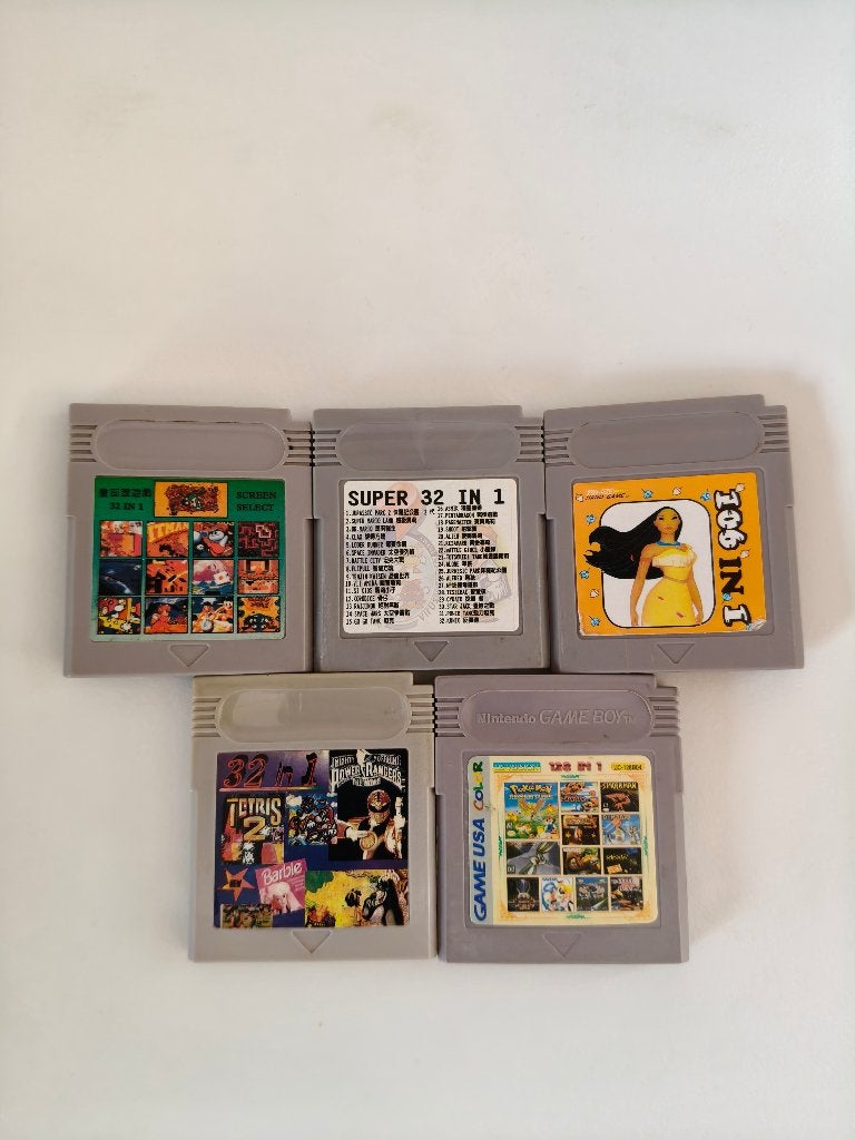 5 oude Nintendo Game Boy multi game cartridges, Gebruikt, 1 speler, Ophalen of Verzenden, Vanaf 3 jaar