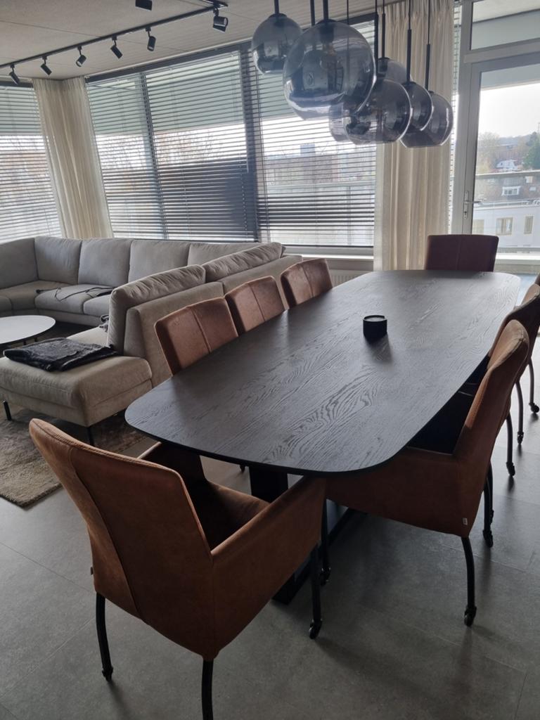 4 mooie stoelen van Van Gils met armleuning, Huis en Inrichting, Ophalen of Verzenden, Zo goed als nieuw, Rechthoekig, 50 tot 100 cm
