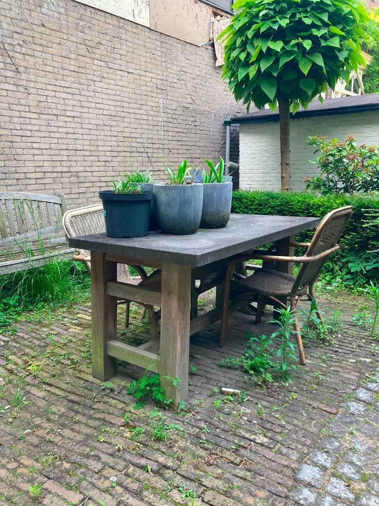 Tuintafel, Ophalen, Gebruikt, Rechthoekig, Hout