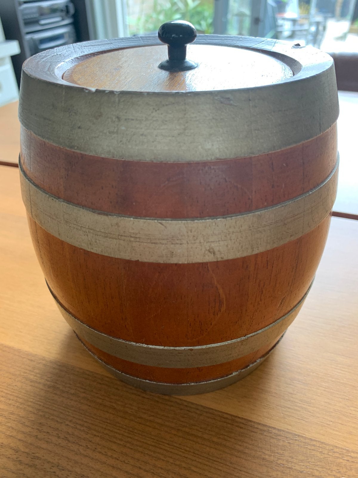 Klein houten biertonnetje Amstel Brouwerij (rond 1960), Ophalen of Verzenden, Zo goed als nieuw, Overige typen, Amstel