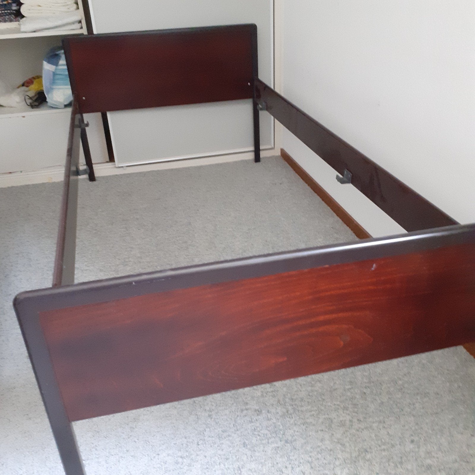 seniorenbed, Ophalen, Eenpersoons, 200 cm, Rood