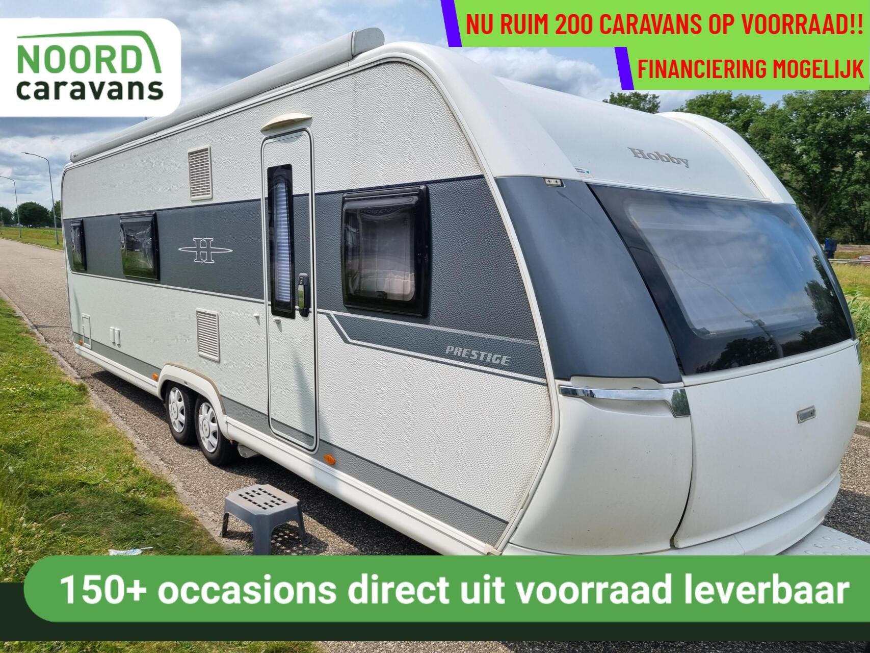 Hobby PRESTIGE 720 KFU STAPELBED + MOVER +AIRCO +CASS LUIFEL, Caravans en Kamperen, Mover, Rondzit, Hobby, Bedrijf