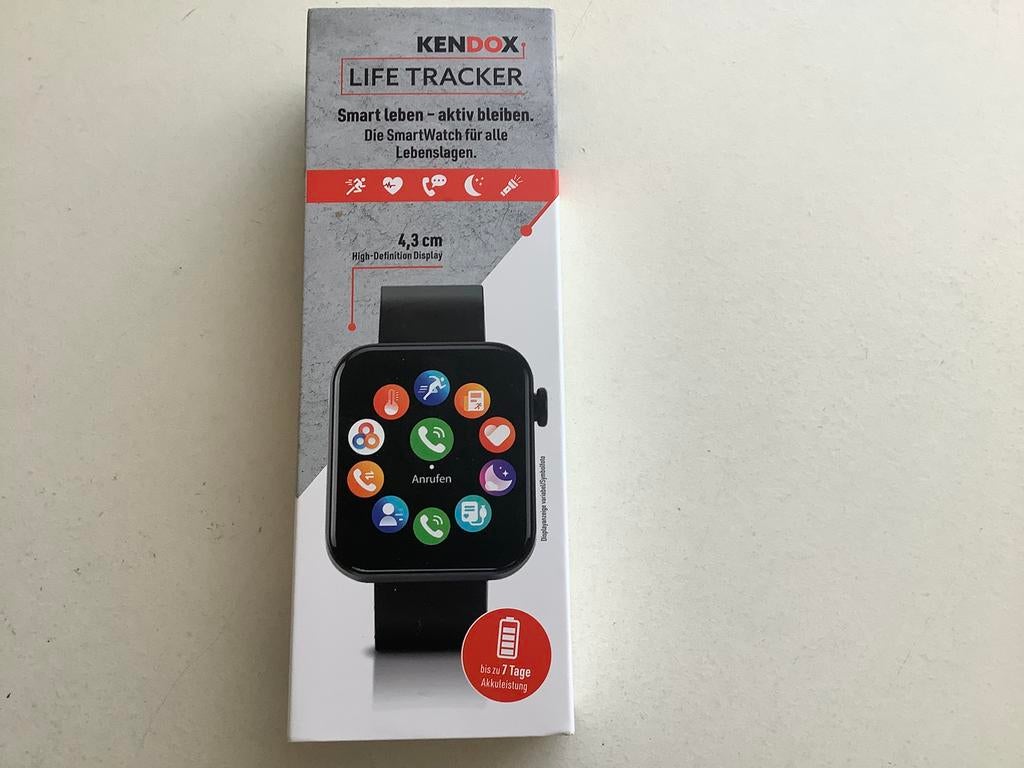 Kendox smartwatch, Hartslag, Zwart, Ophalen of Verzenden, Zo goed als nieuw