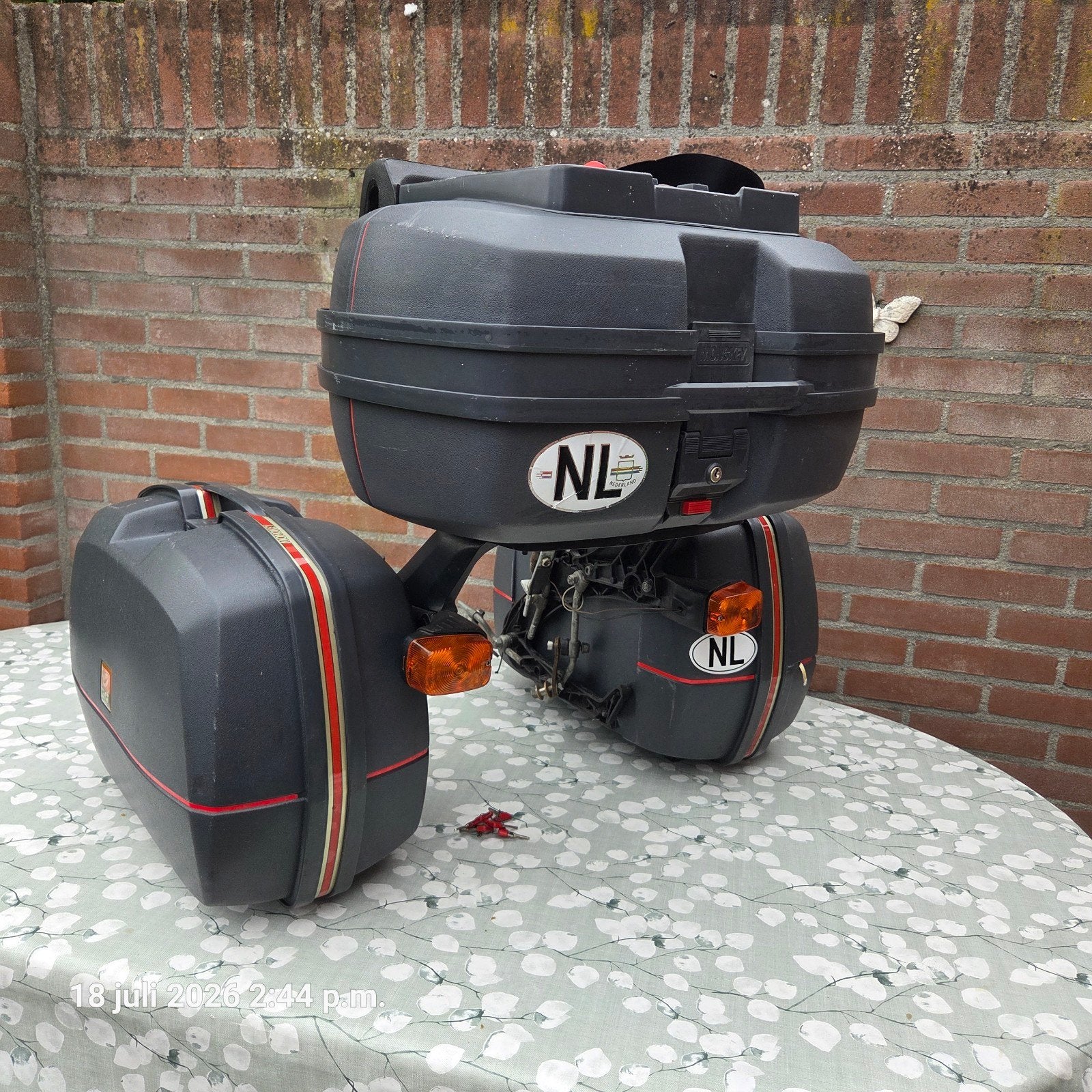 GIVI E36 Monokey zijkoffers en topkoffer met beugels, Ophalen, Gebruikt
