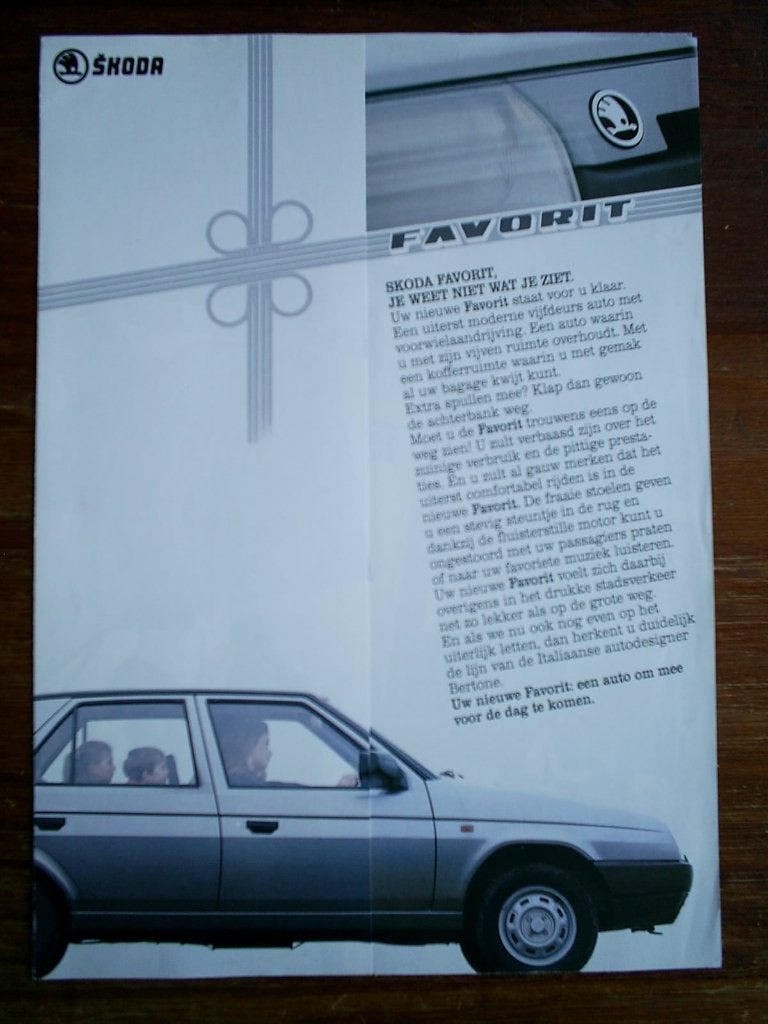 Skoda Favorit [ 1990 / 1991 ], Ophalen of Verzenden, Zo goed als nieuw, Overige merken