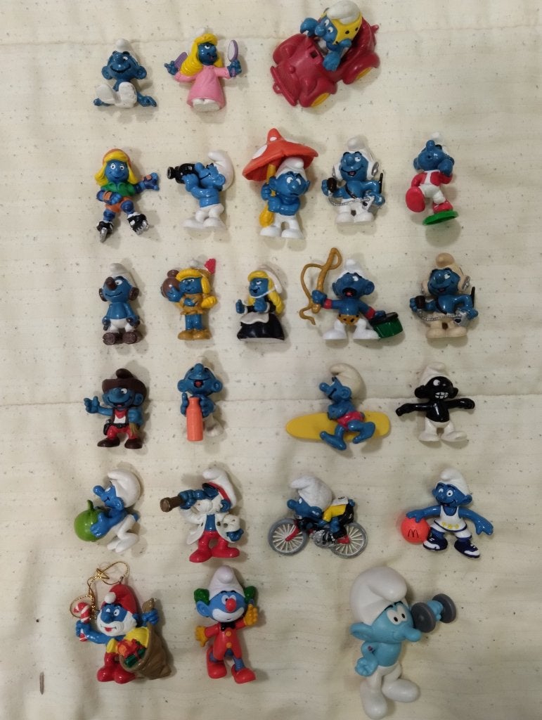 verschillende smurfen, apart of in 1 lot : deel 7, Ophalen of Verzenden, Gebruikt, Verschillende Smurfen, Poppetje, Figuurtje of Knuffel
