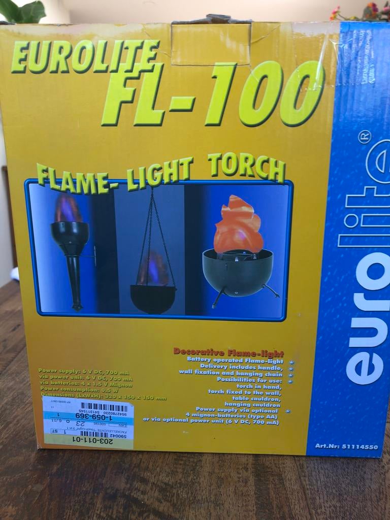 Fakkel FL-100 Flame-Light Torch - Nieuw in doos, Huis en Inrichting, Zwart, Overige stijlen, Nieuw, Kunststof