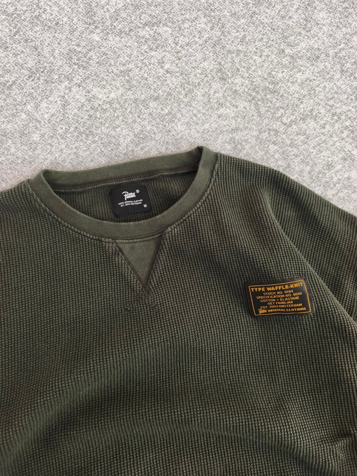 Patta Waffle-Knit Sweater - Groen - Maat M, Patta, Gedragen, Groen