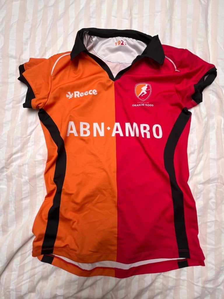 Oranje rood shirt - Dames XS, Overige typen, Ophalen of Verzenden, Zo goed als nieuw, Maat 34 (XS) of kleiner