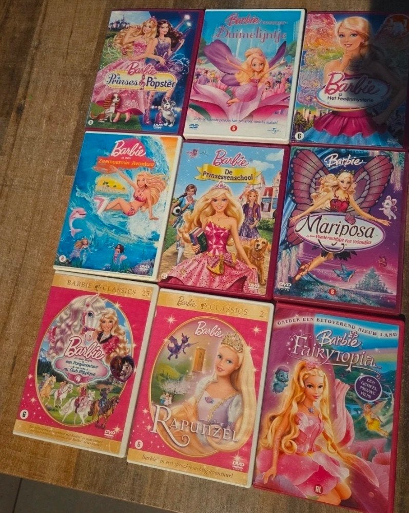 Barbie DVD Collectie - Diverse Films en Series, Gebruikt, Animatie, Verzamelbox, Alle leeftijden