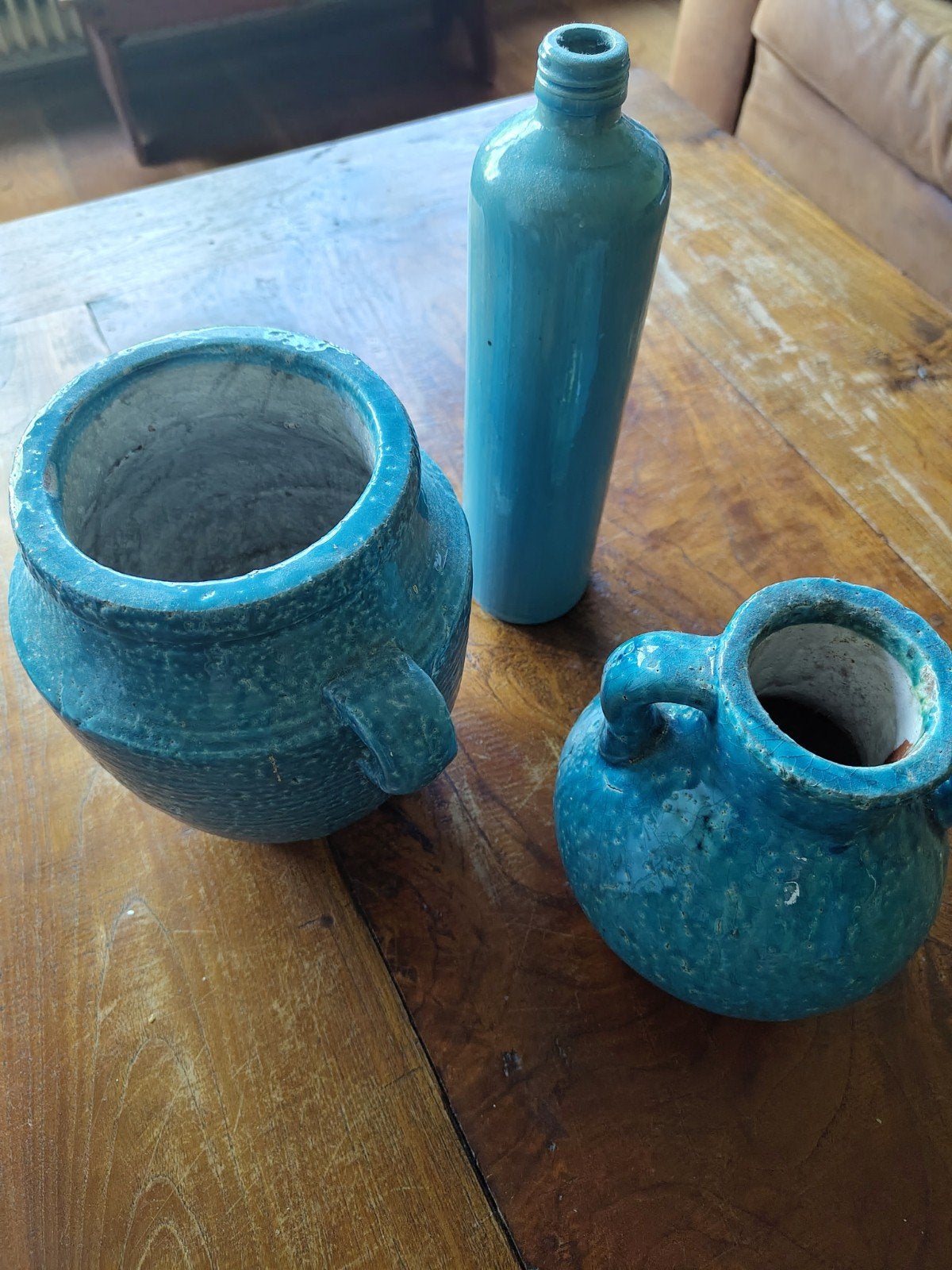 3 vazen blauw, Ophalen of Verzenden, Blauw