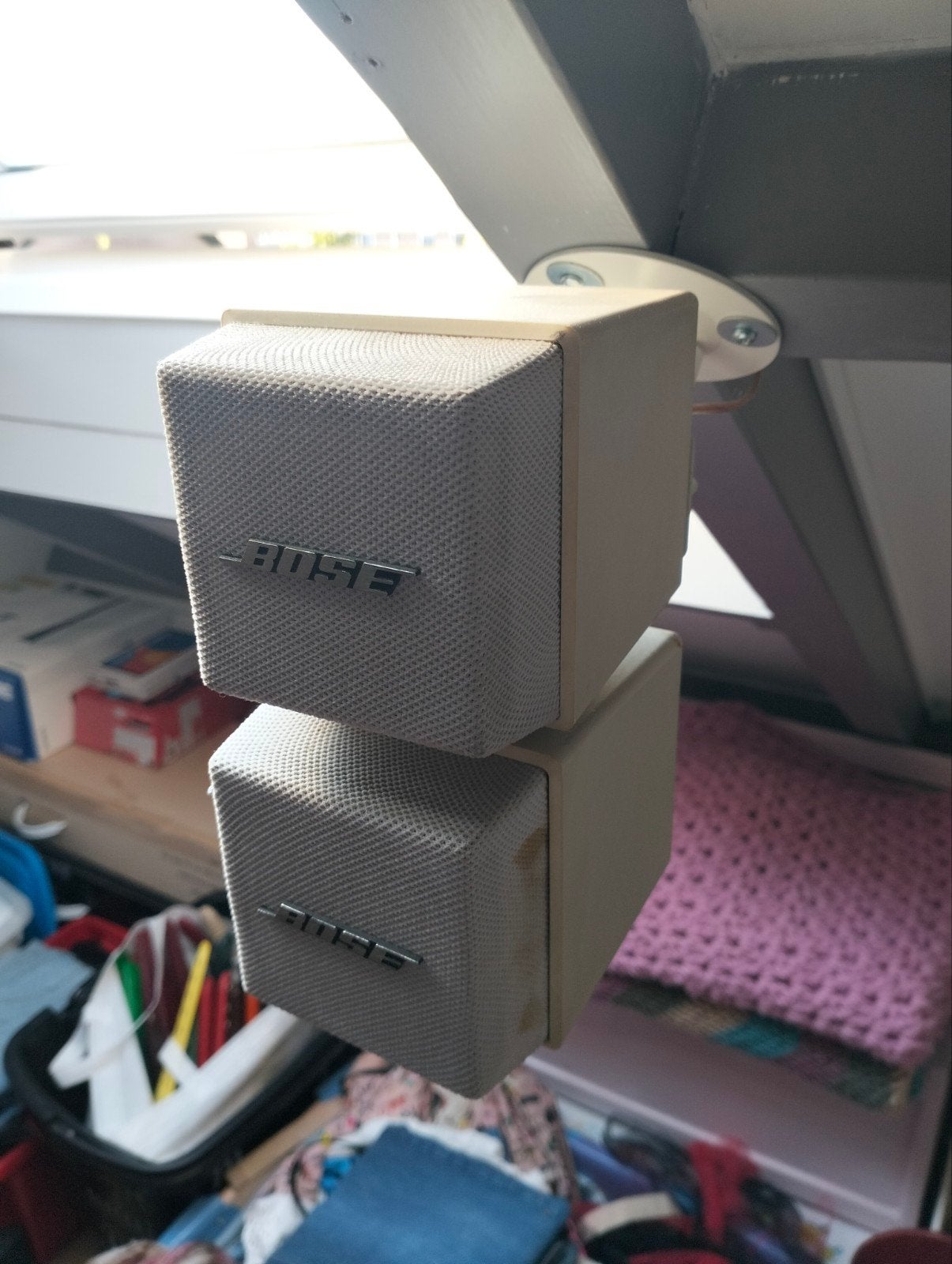 Vintage Bose Acoustimass speakers met Sony versterker, Ophalen, Gebruikt, Speakers, Sony