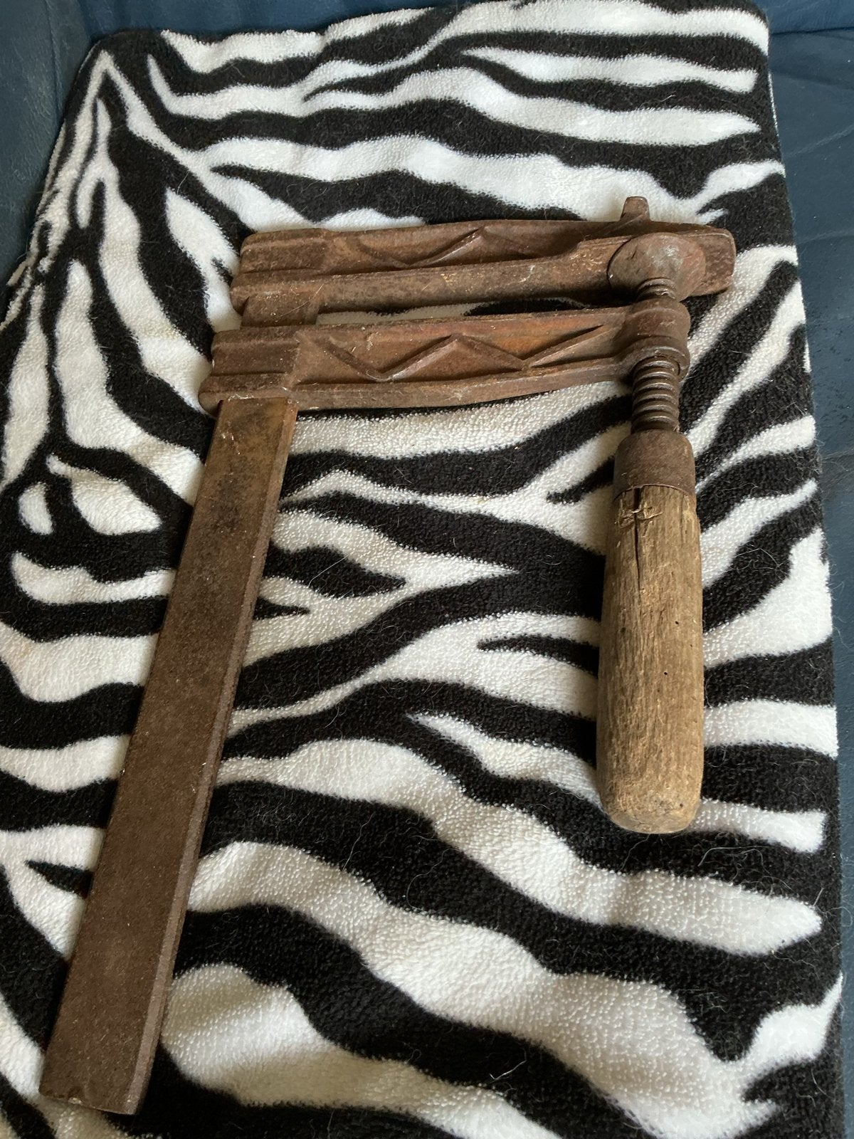 Antieke houten lijmklem - DRGM- Maat 5, Ophalen of Verzenden