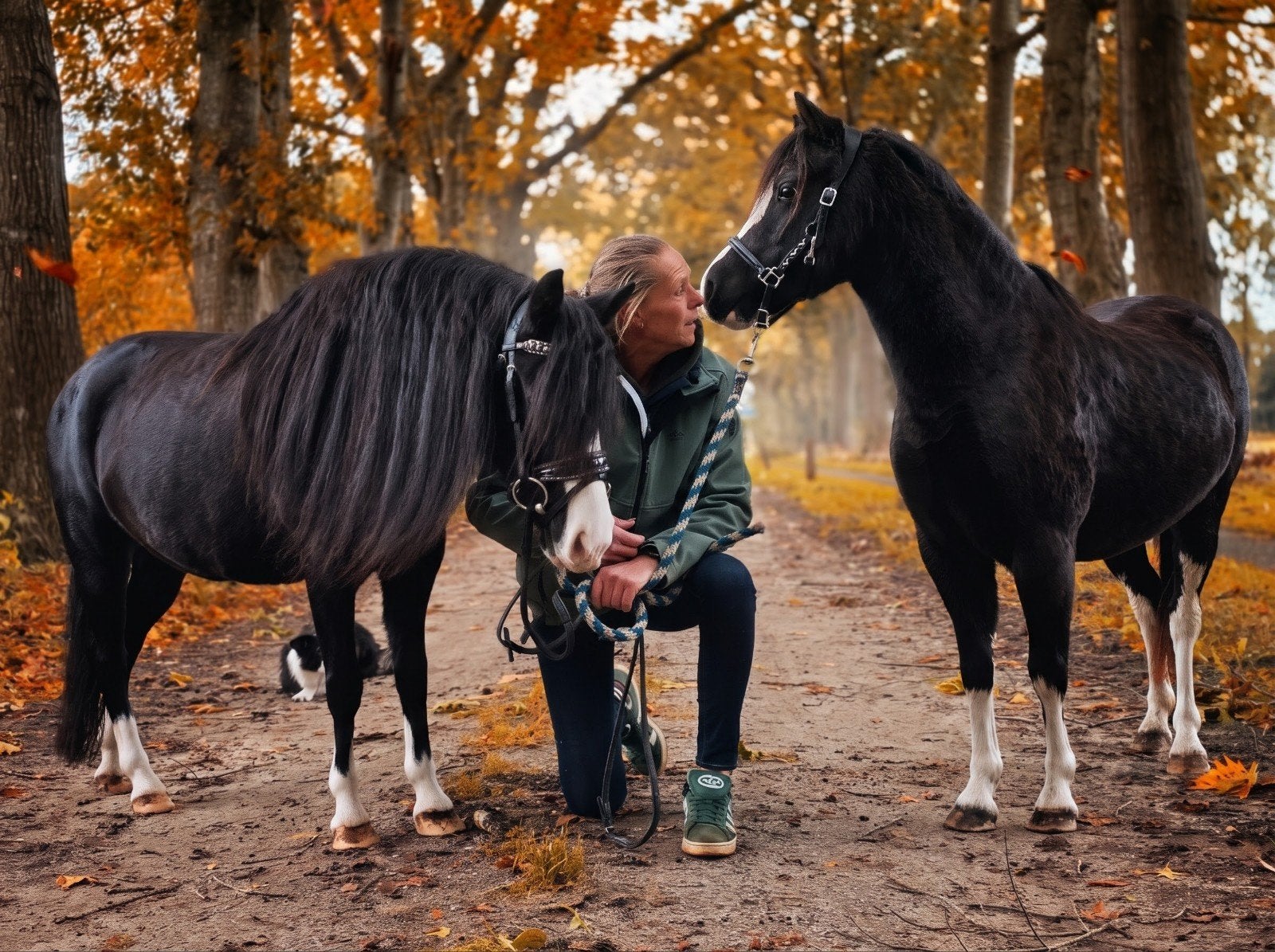 Prachtige, unieke sectie A zwartblessen span te koop!!❤️, Niet van toepassing, A pony (tot 1.17m), 7 tot 10 jaar, Merrie